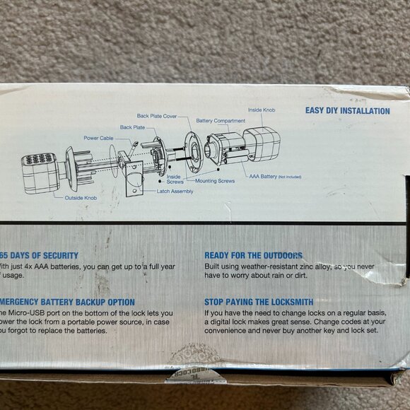 Turbolock Digital Smart lock TL111 NIB - Picture 3 of 7